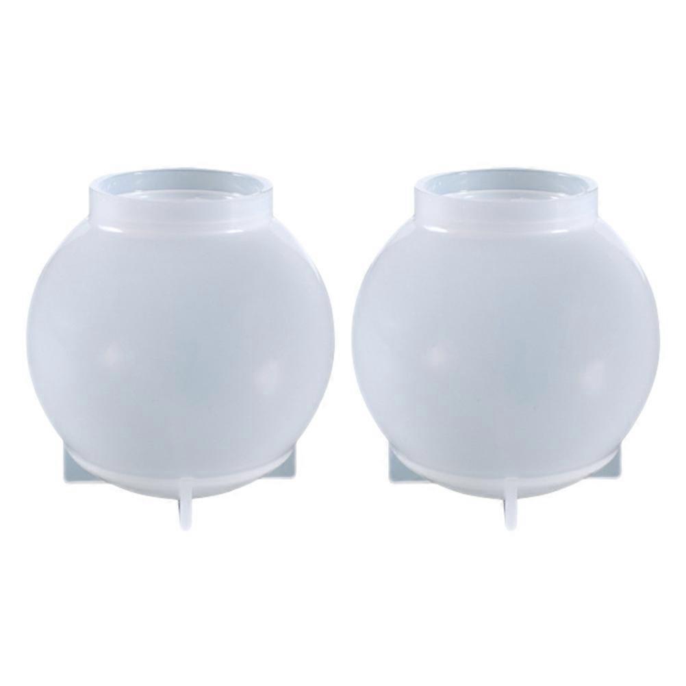 2 Pcs Night Light LED Soap Making Sphere Epoxy Resin Globe Sphere Light Resin Molds
