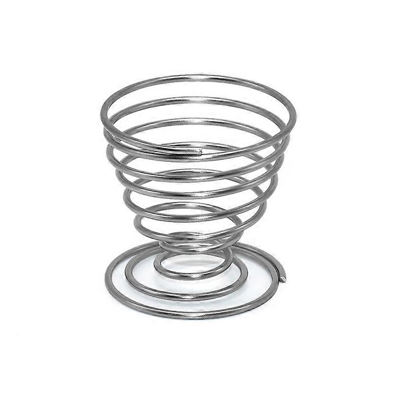 Stainless Steel Wire Spiral Spring Egg Cups(6Pcs,Silver)