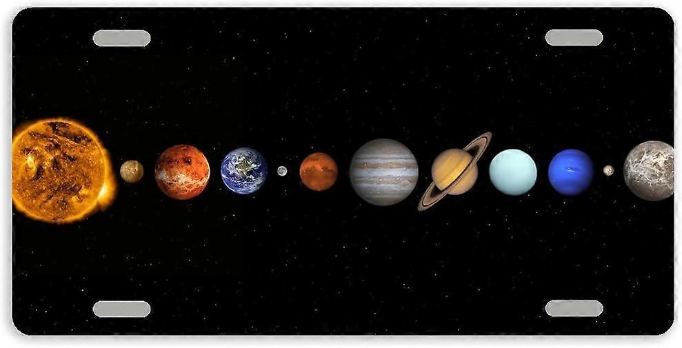 Tampa da placa de licença do auto Tag do carro do metal do sistema solar com 4 furos 12 x 6 polegadas