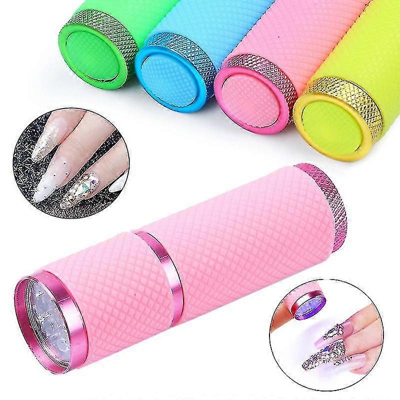 Mini 9 Led Flashlight Nail Dryer Uv Light Lamp For Gel Polish Manicure