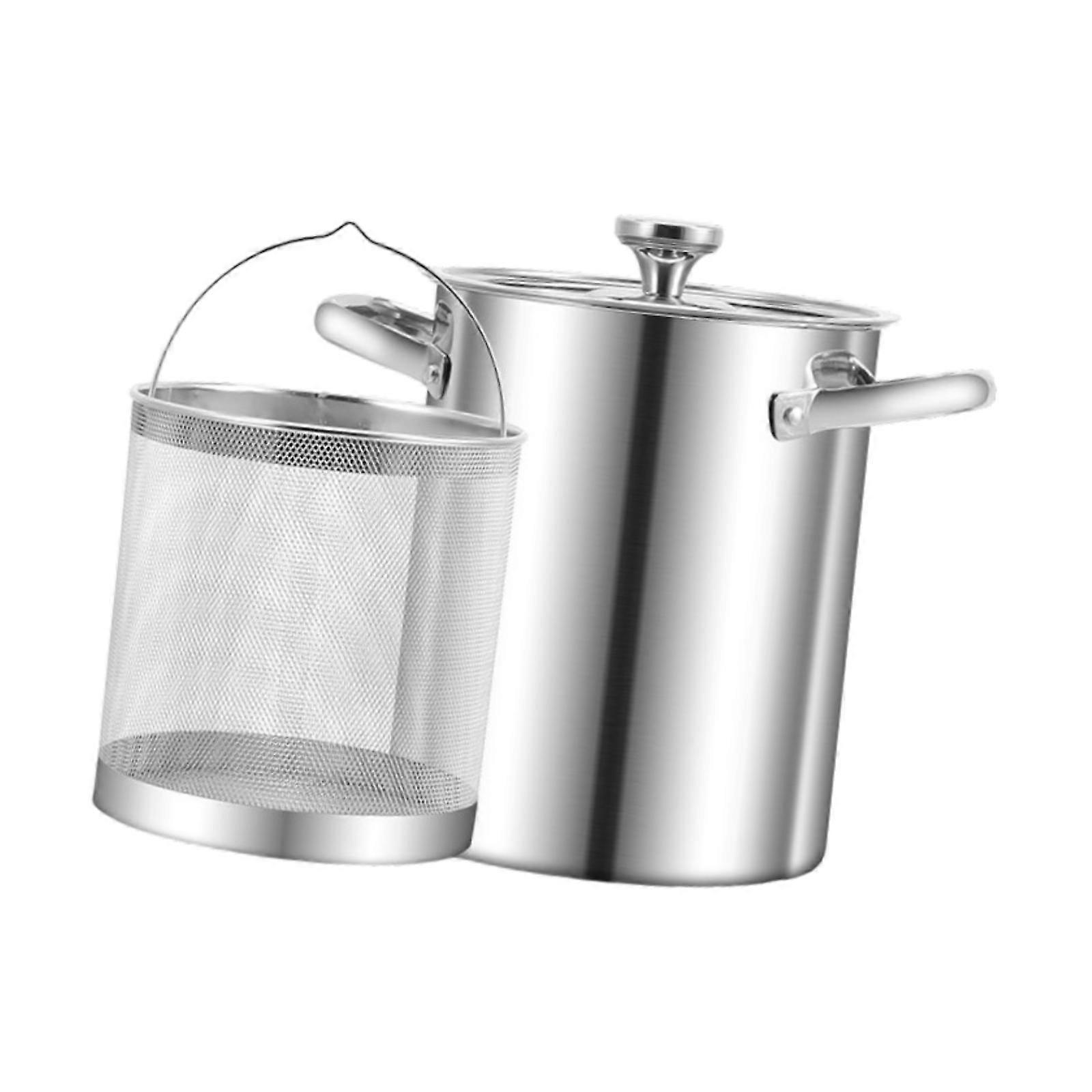 Sepetli Derin Kızartma Tenceresi Tencere Yağı Çorba Makarna Pişirmek için Derin Kızartma Tavası