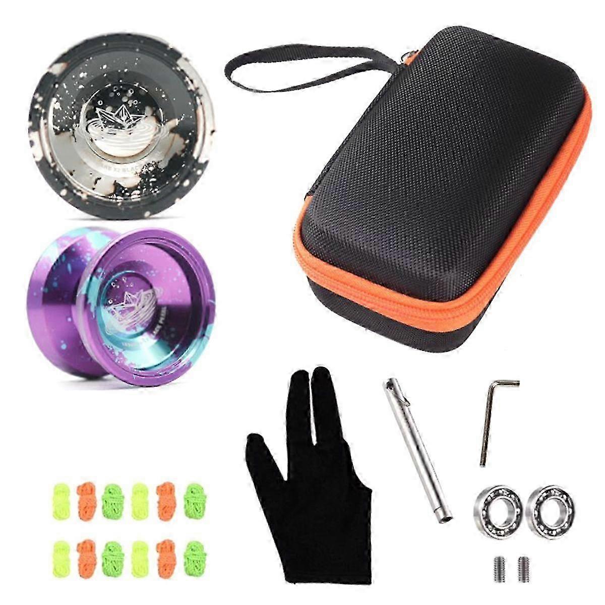 X2 Professional Unresponsive Yoyo with Replaceable Responsive Bearings Strings and 2 Yo-Yo Gloves