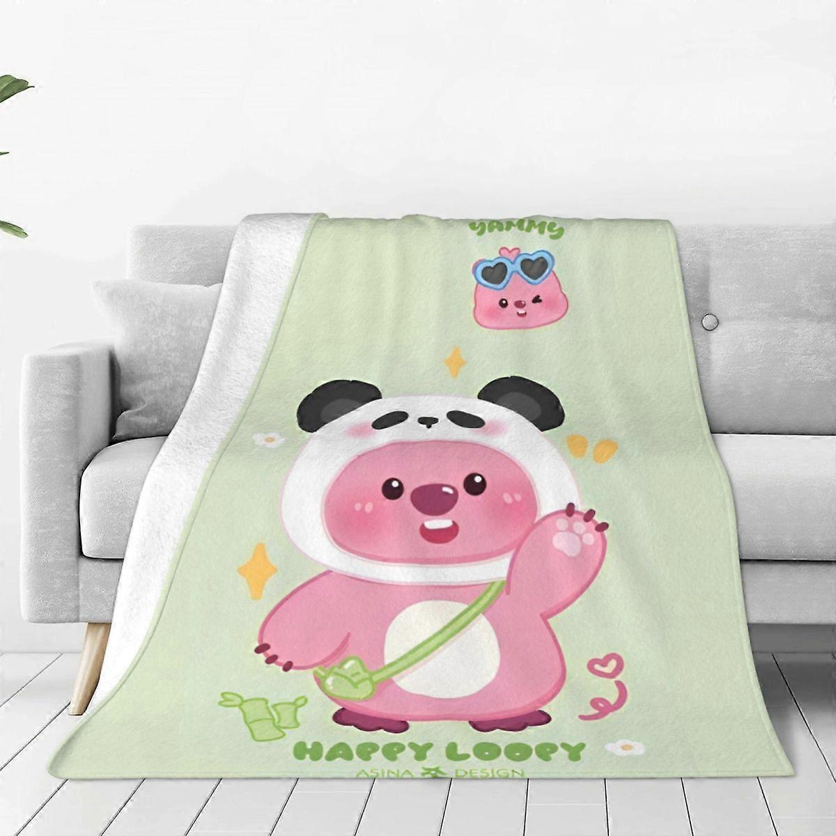 v1017 Cobertores Loopy Cobertores Kawaii Camping Flanela Lance Cobertor Para Quarto Macio Quente Design Qualidade Colcha Cobertores de Presente de Aniversário vv1017