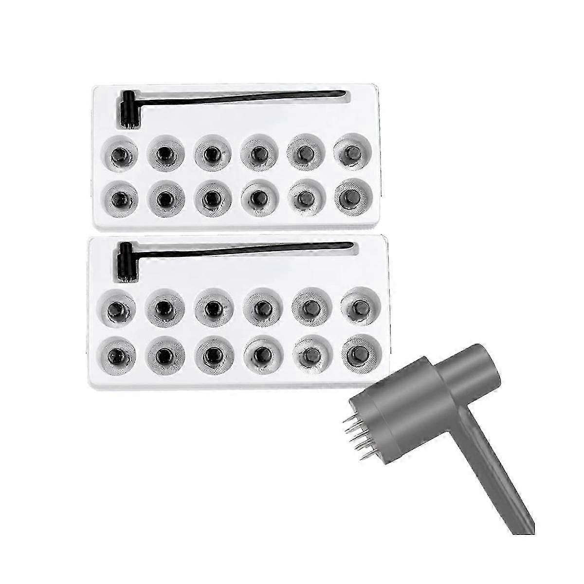 2BOX (24PCS) 7 Star Needle & Dermal Hammer, Needle Set
