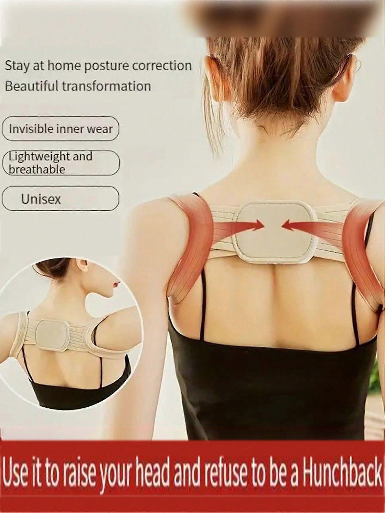 Posture Corrector For Men And Women, Invisible Back Brace For Hunchback Prevention, Adjustable Support For Better Posture, Clasp-Free Unisex  Design,P