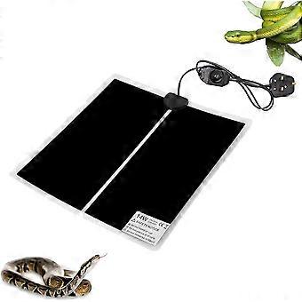 Reptile Heating Mat with Temperature Adjustment, Waterproof Reptile Heat Pad for Amphibians, Small Animals (14W - 11 x 11 IN)