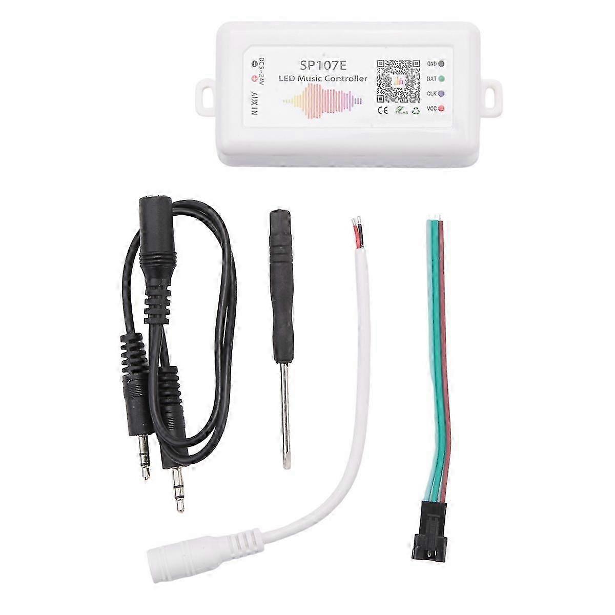 Sp107e Led Controller Bluetooth Smart App Ws2811/2812b Light Strip Dimming Led Music Controller