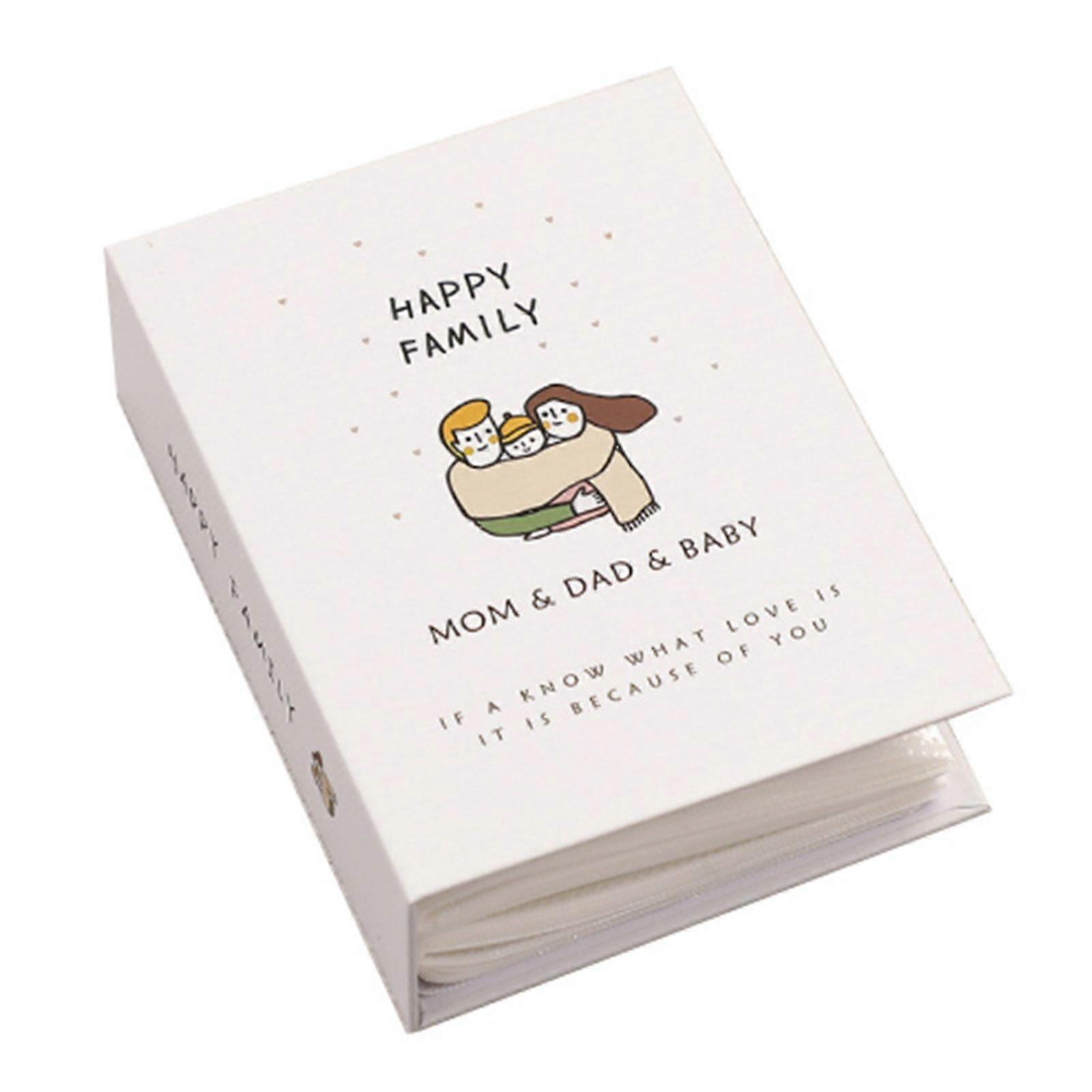 4 Inch Mini Photo Album Uniform Inner Core Pockets Small Picture Album with Natural Page Turning 4 Inch 2 Frames 200 Sheets Type 3