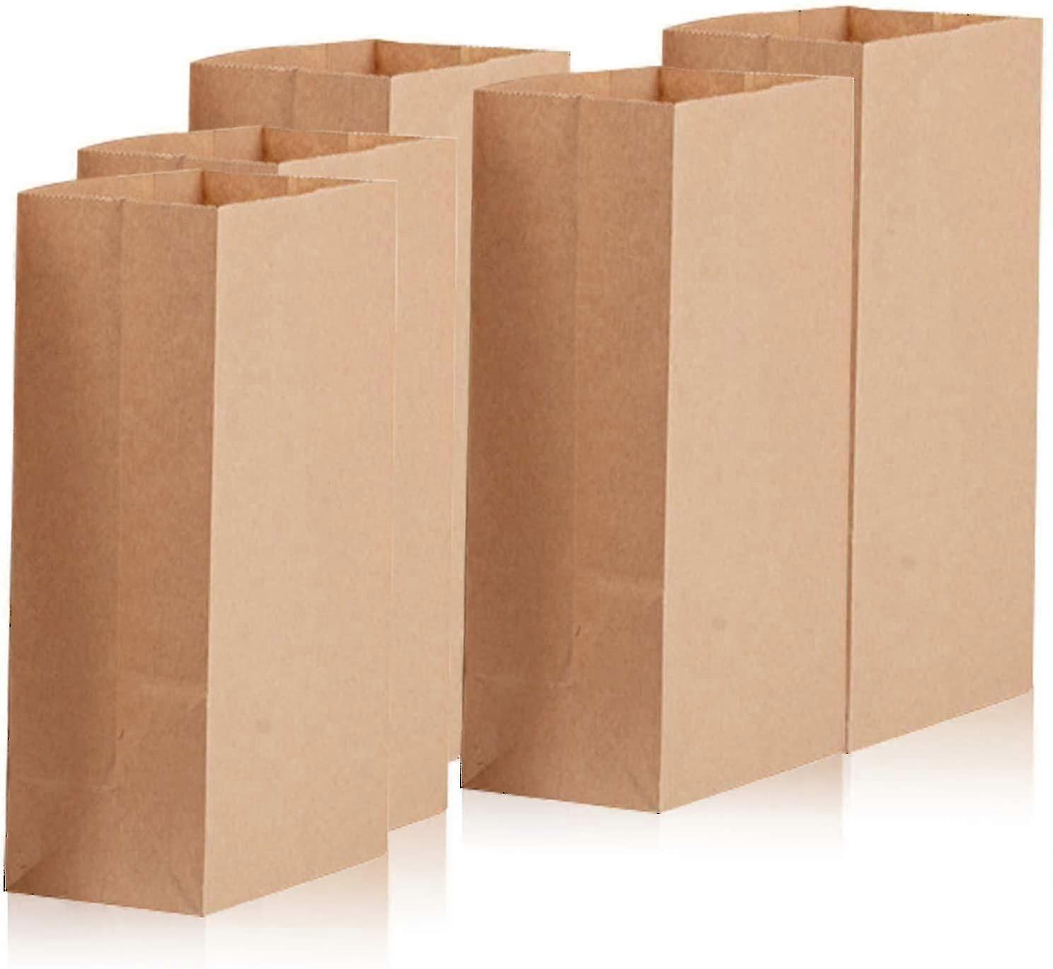 10 × أكياس ورقية بنية ، أكياس ورق كرافت كبيرة مع قاع ، أكياس هدايا ل