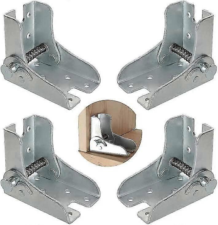 Folding Support Frame With Self-loing Hinges, Leg And Gusset Accessories - Ideal For Extending Kitchen Tables, Laundry Tables, Boats, Beds, And Furn,6