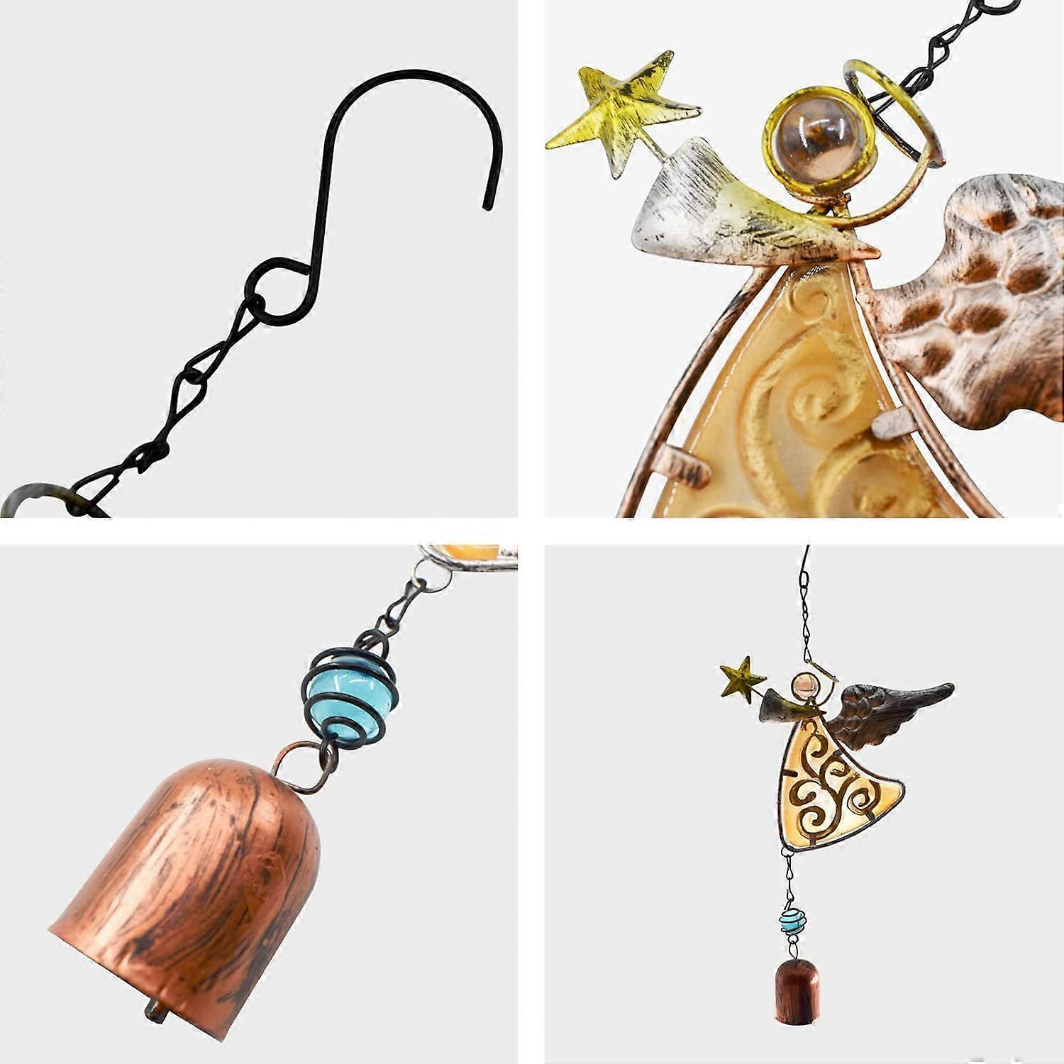 SBSG Metal Angel Wind Chime Hanging Decoration Ornament Bells Wing