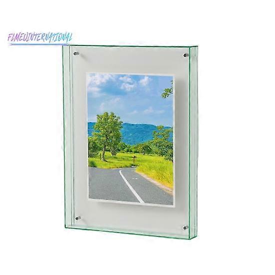 Photo Frame Vibrant Floating Acrylic Picture Frame - Desk Wall Art Frame for Gallery Home Office Decoration
