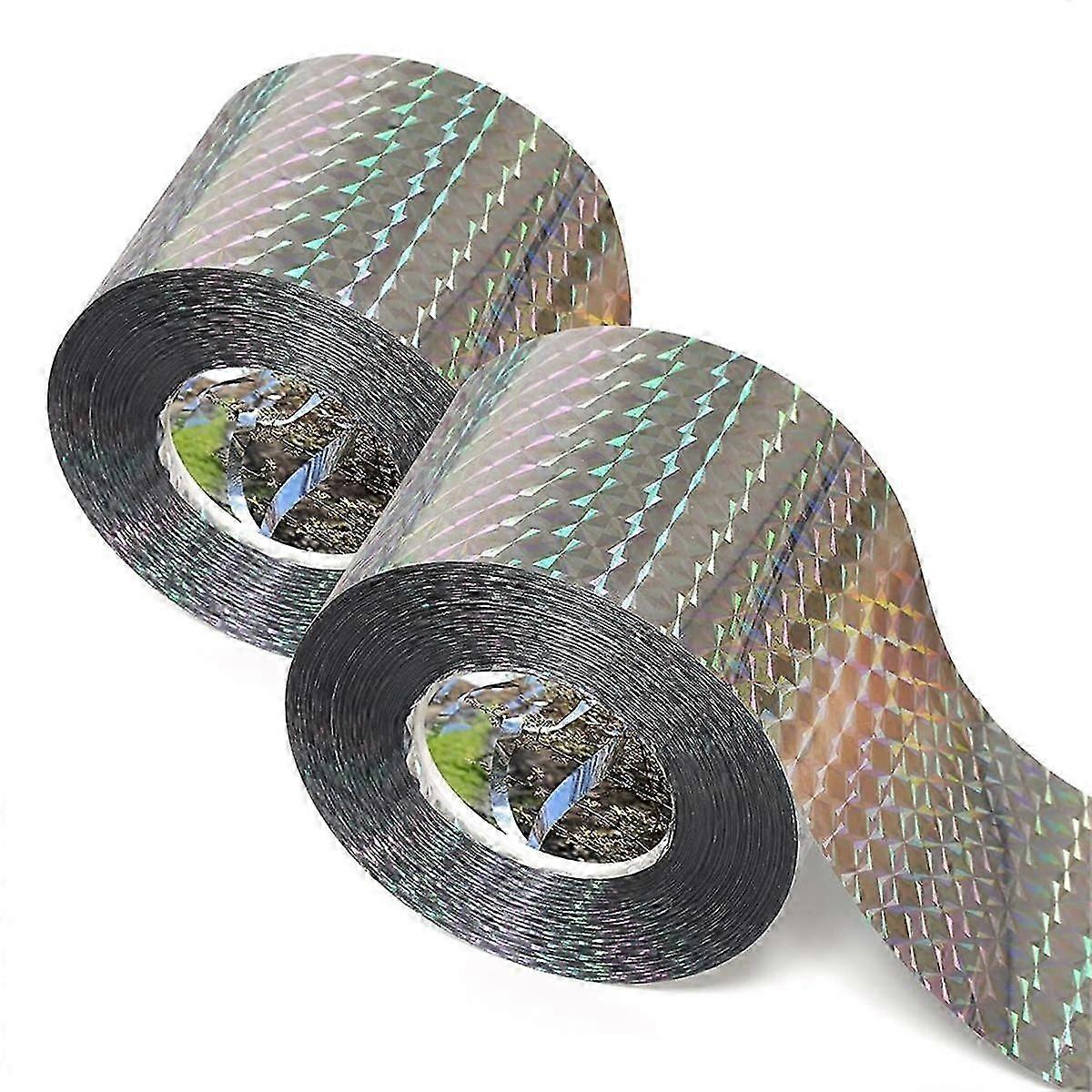 Bird Repellent Tape (200m) Reflective Tape, Outdoor Bird Repellent, Double-Sided Flashing Bird Repe-Good