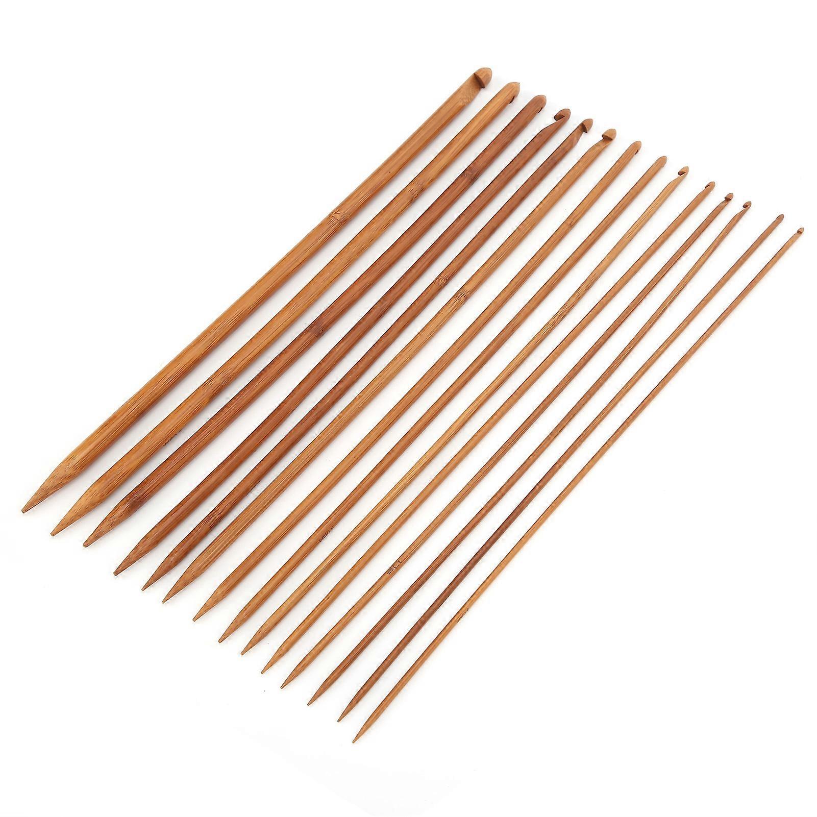 Agujas de tejer de bambú Aguja de ganchillo de color madera natural para tejer