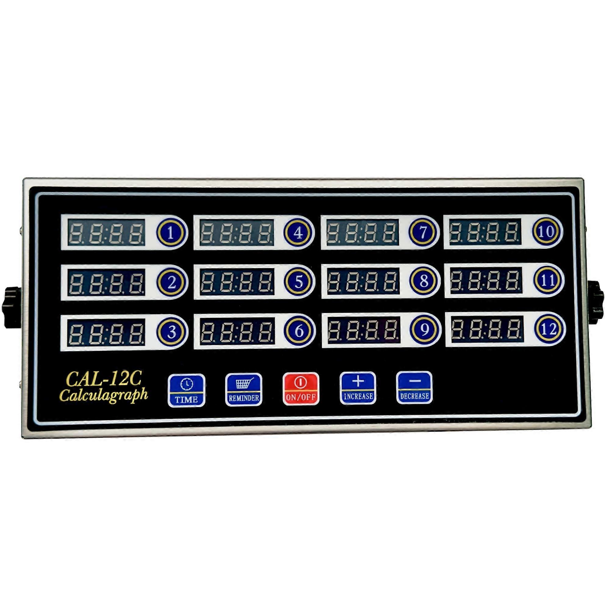 12-Channel Digital Kitchen Timer with Loud Alarm for Cooking