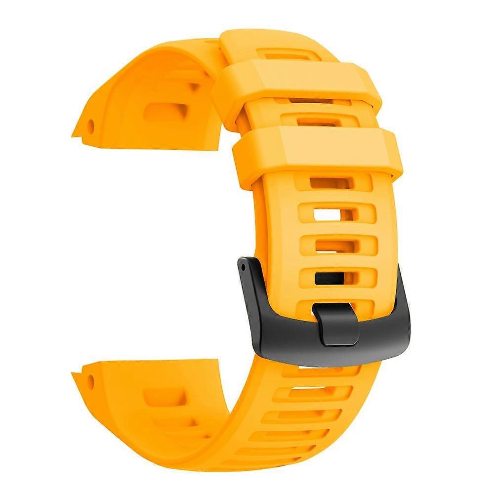Silicone Watch Band Strap Replacement for Garmin Instinct - Yellow