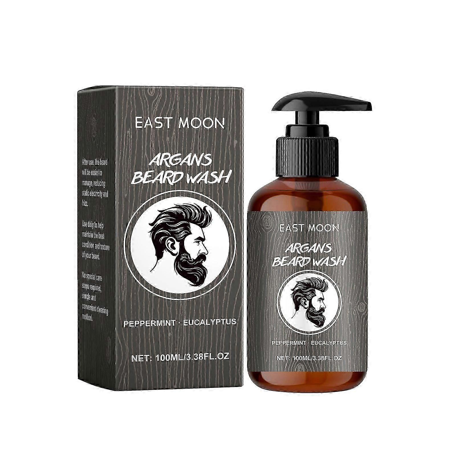 EAST MOON Beard Shampoo for Men's Beard Cleaning, Moisturizing, and Gentle Cleansing and Shaving