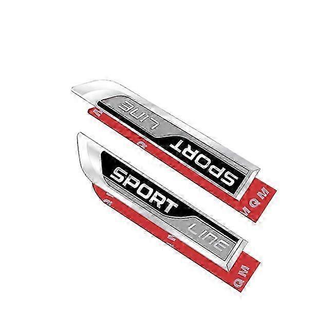 2pcs תג רכב צד פנדר עיצוב גוף מתכת ספורט קו סמל מדבקה עבור Karoq Kodiaq ראפיד יטי אוקטביה מעולה פאביה סקודה