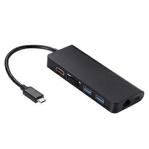 ZRUXE HB-260 Multifunctional Gigabit Network Card Converter HDMI + RJ45 + PD + Audio + USB3.02 + SD + TF Eight-in-one Expansion Dock Multifunctional H