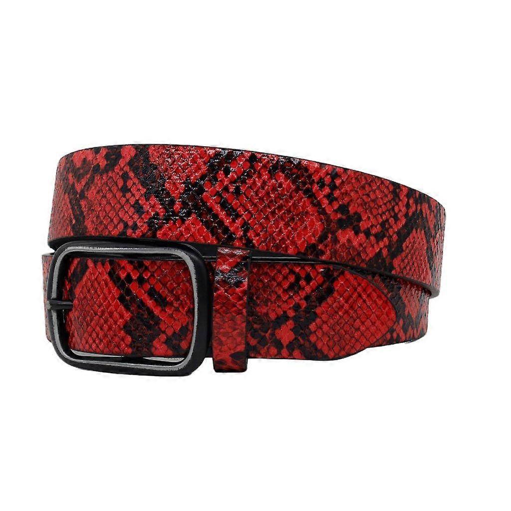 Leopard Pattern PU Leather Belt Rectangle Buckle Belt Jeans Dresses Waiststrap
