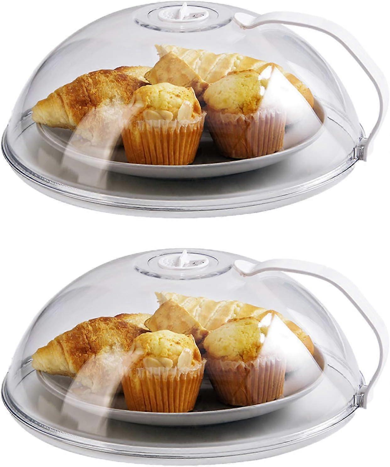 Microwave Splatter Cover Guard, Clear Microwave Lid - Multi-Purpose Functionality & Safe and Versatile, 10.48 Inches Diameter Dishwasher Safe Mat,