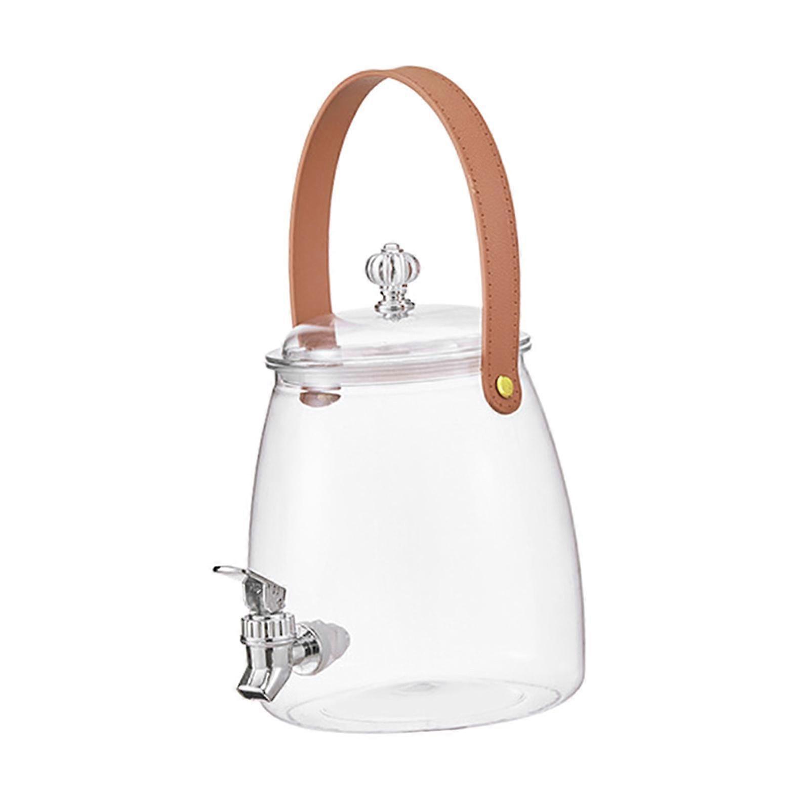 Drink Dispenser for Fridge,Cold Water Pitcher,with Spigot and Filtering,Large