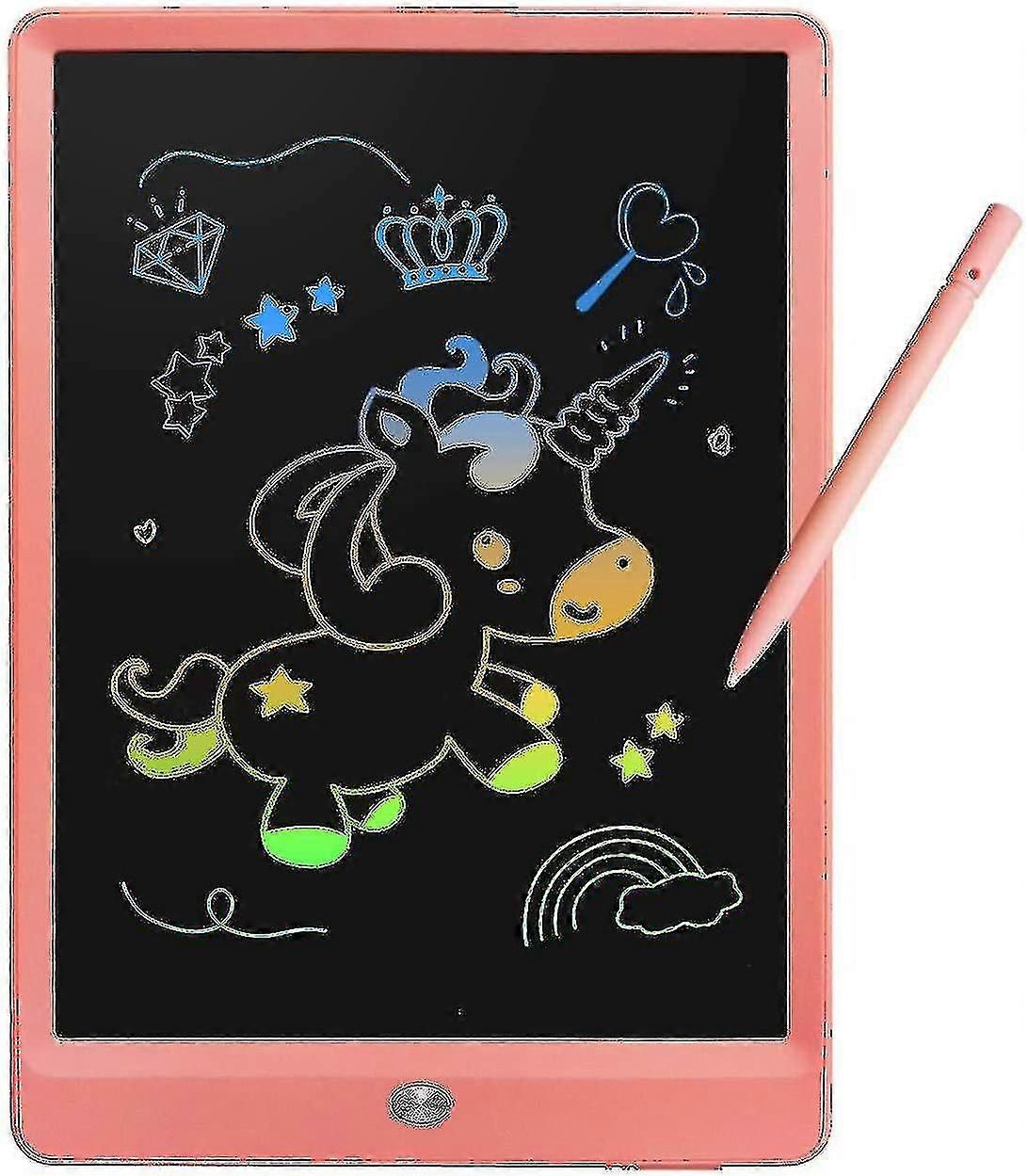 Lasten oppimis lelu 3-7 vuotta vanha tyttö väri lcd kirjoitustaulu Graffiti Board 11 tuuman pyyhintä piirustustaulu kirjoitustaulu (vaaleanpunainen)