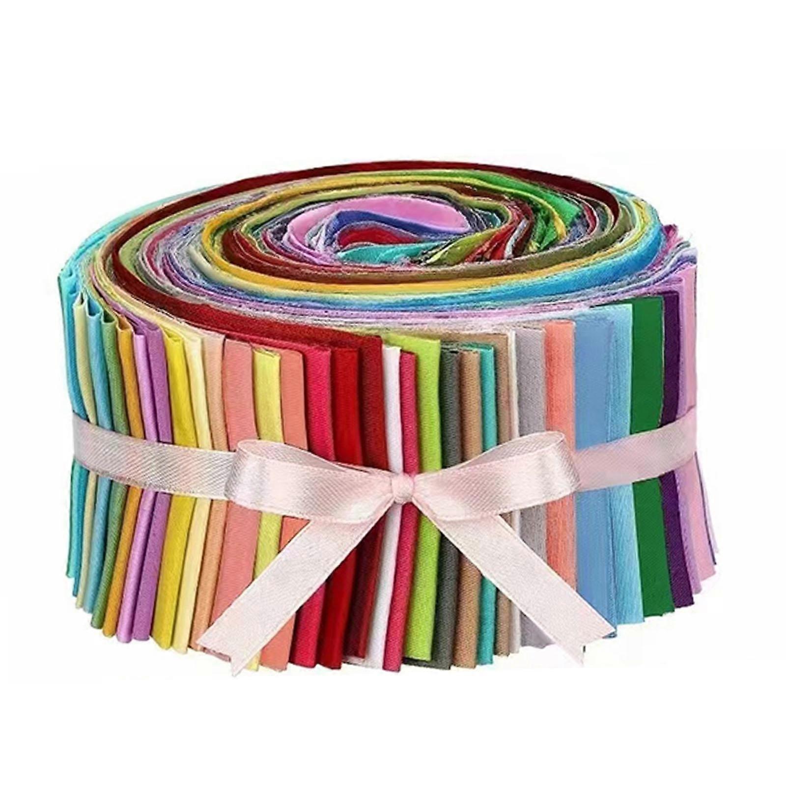 40Pcs Jelly Rolls Fabric Precut Cotton Craft for Sewing Crafts Patchwork