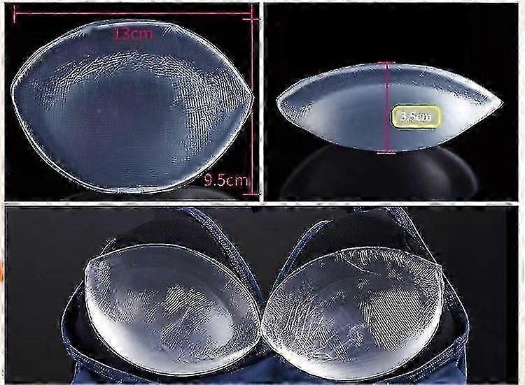 Silicone Bra Inserts For Enhancement Push Up Cleavage  Transparent