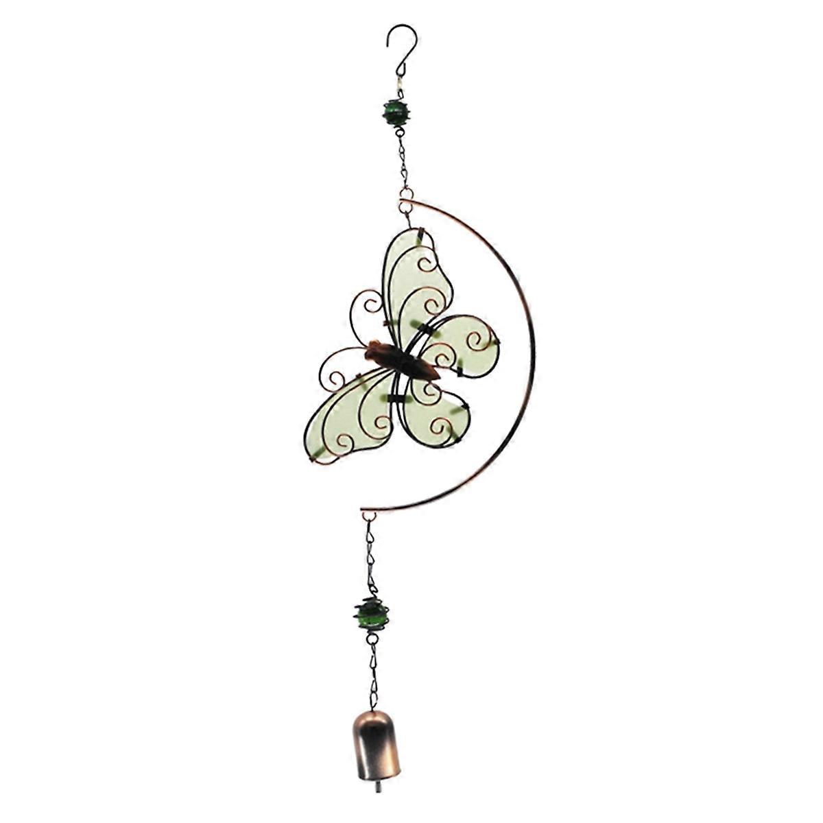 Butterfly Luminous Wind Chime Waterproof Wind Spinner Outdoor Window Hanging Decor for Patio Garden