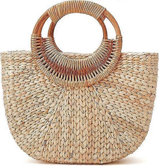 女性用トートバッグラージストロービーチバッグサマーウーブントートバッグストローホーボーハンドバッグ財布ファッションムーンバッグバケットバッグ2023