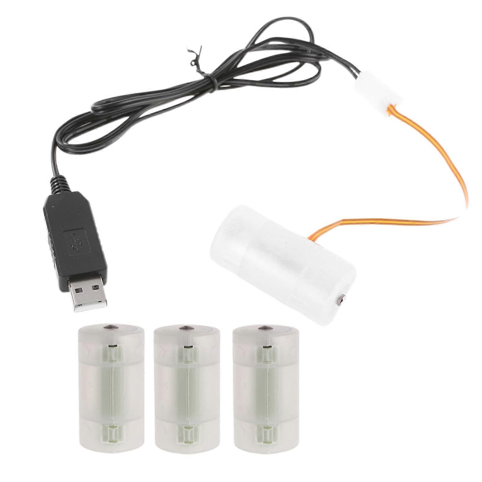 USB to 6V LR14 C Battery Eliminators Dummy Battery Power Cable for Toy Controllers Gas Water Heater Torches,Flashlight