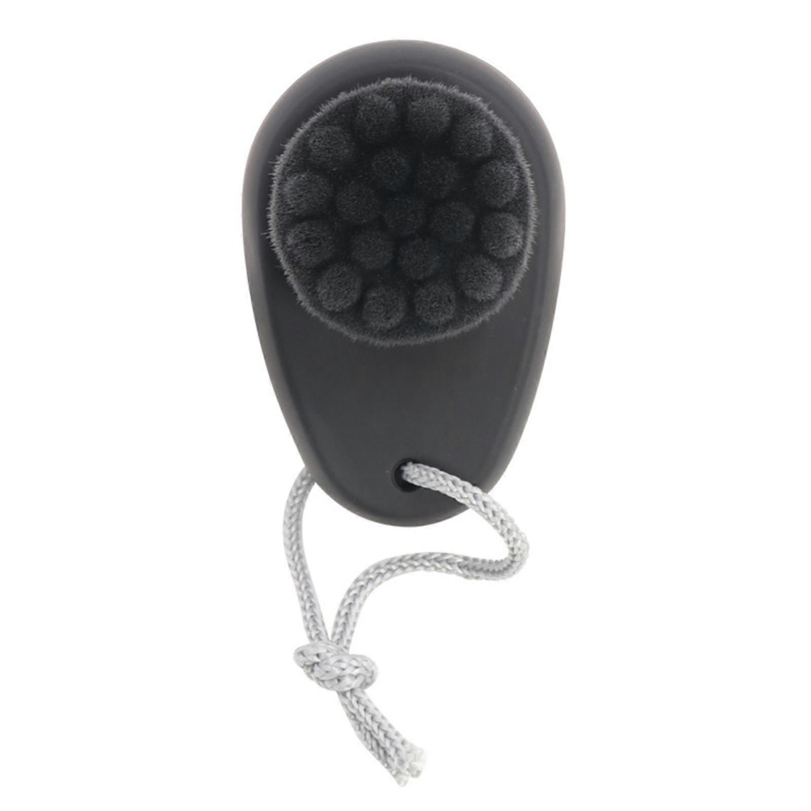 Black Dual-Sided Face Exfoliating Brush with Bamboo Charcoal