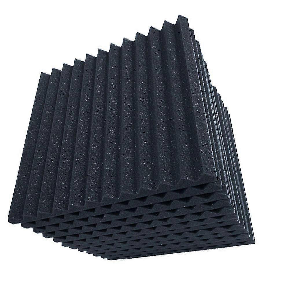 12/24pcs لوحات الصوتية استوديو رغوة الصوتية رغوة الصوت عازل للصوت