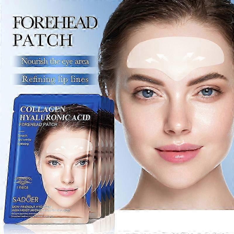 Forehead Wrinkle Patches 10Pcs - Anti Wrinkle Patches with Collagen & Hyaluronic Acid, Face Tape for Forehead Wrinkles Treatment Smooth & Soften Fine