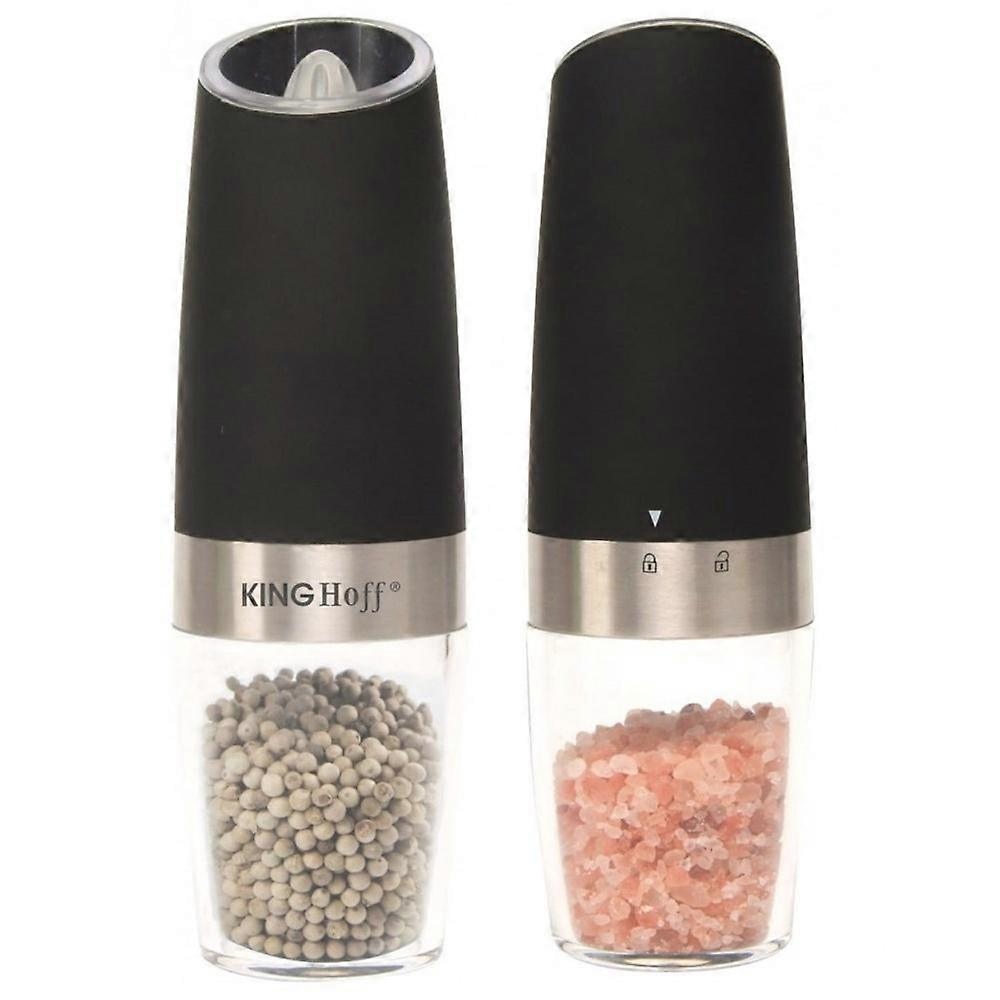 Kinghoff set of electric gravity grinders for salt and pepper KH1618