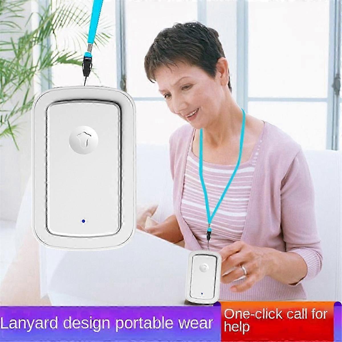 Call Button Pager Pager Wireless 5 Gear Wireless Door Bells 300M for /Elderly/Patient/Disabled/Preg
