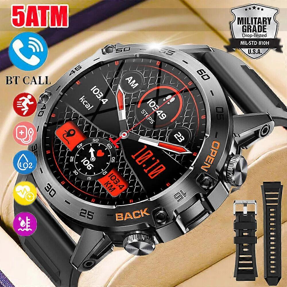 Men's Tactical Smartwatch, Amoled Screen Display, Waterproof Durability, Bluetooth Connectivity For Android Ios, Customizable Watch Face, Smartwatch