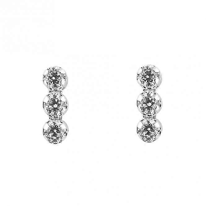 Zirconia Tri Ball Stud Earrings E6280C