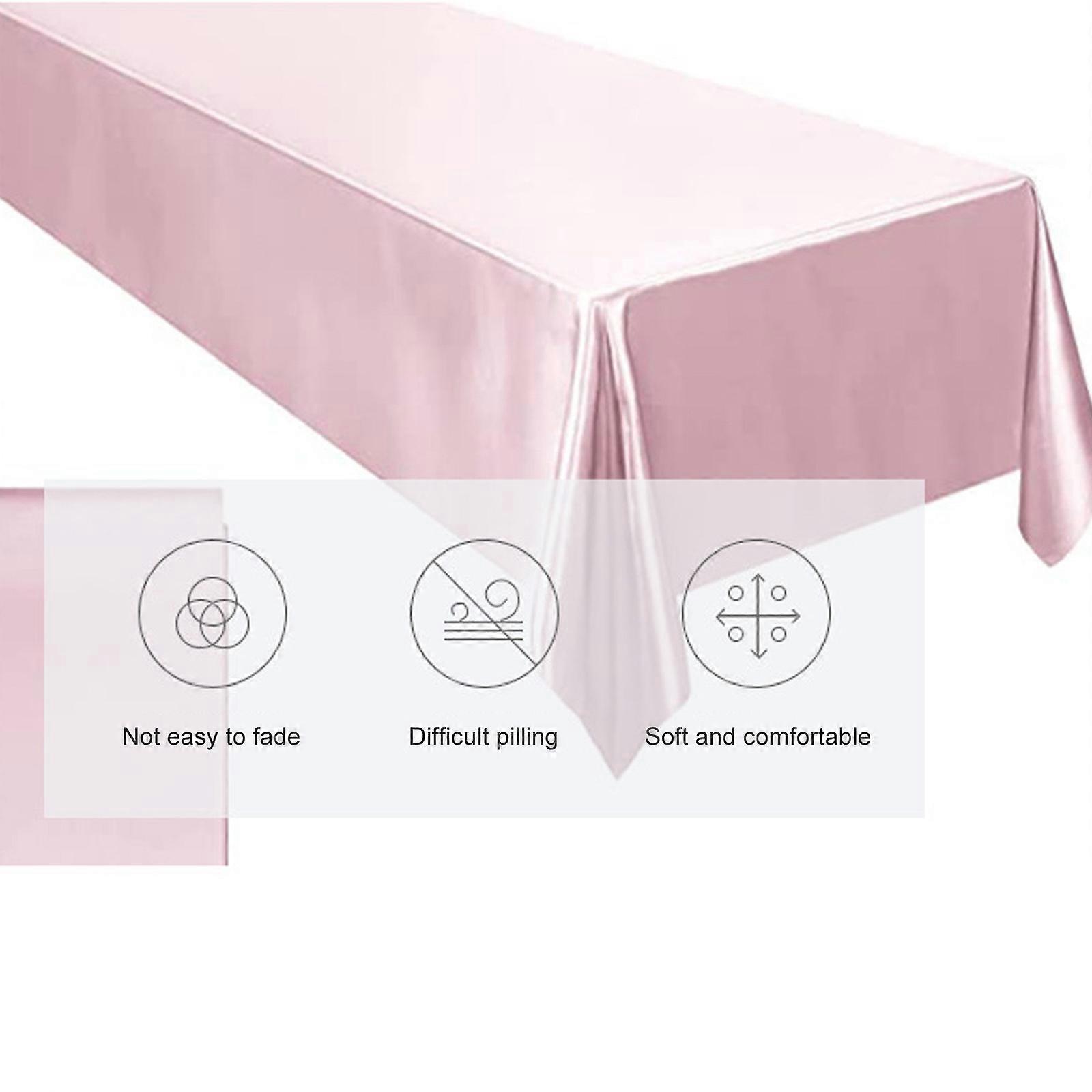 Elegant Dining Tablecloth Cotton Linens Satins Rectangular Table Towel Water and Stains Resistant for Long Use  Champagne Gold