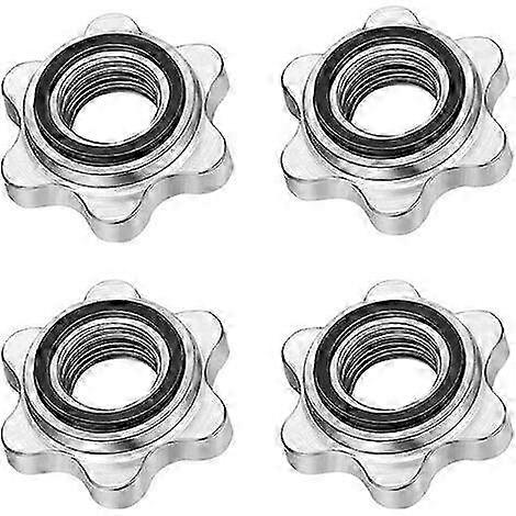 4X Dumbbell Spinlock, Non-slip and durable 25 Mm Standard Spinlock Collars, Standard Metal Weight Lifting Bar Dumbbell Barbells