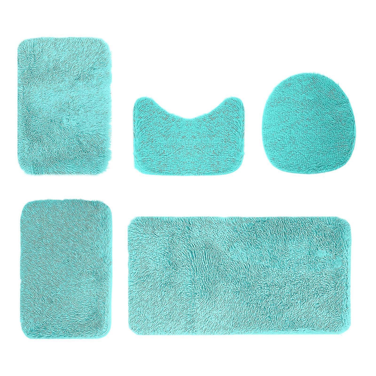 Mixed Colors Bath Mats 5 Set Bathroom Rugs