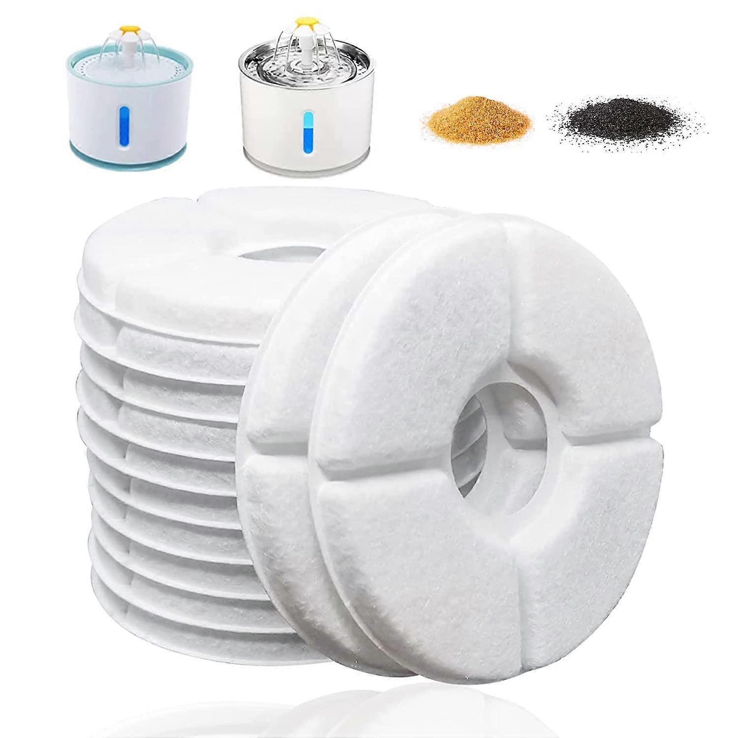 12/16 Cat Water Fountain Filters, Triple Filtration System for 2.5L Automatic Pet Fountain, Compatible with Most Cat Fountains