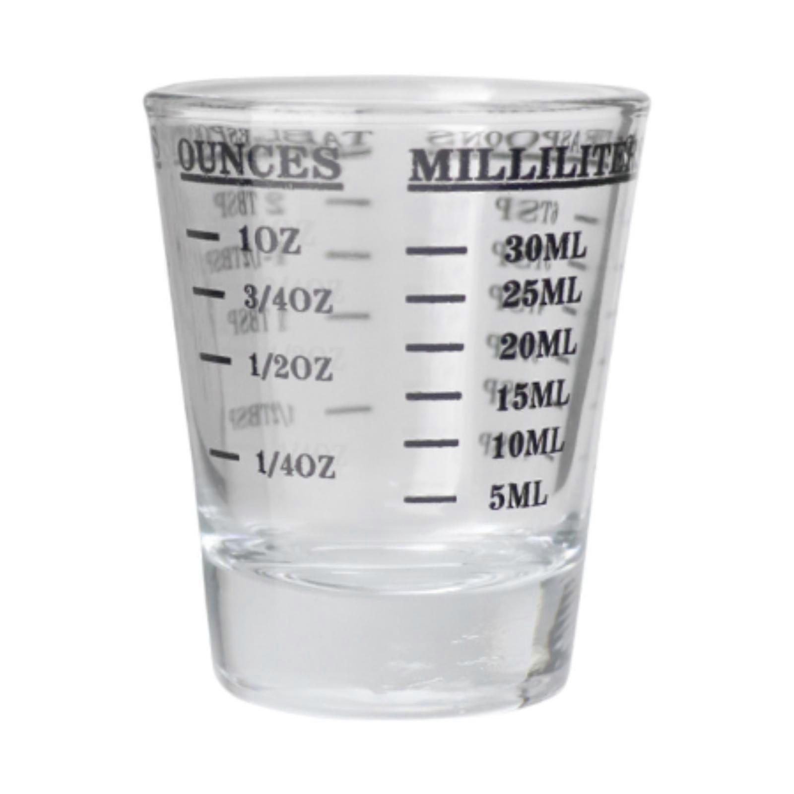 Schnapsglas Messbecher für Barkeeper Messung oz Tbs Tsp ml Schweres Glas