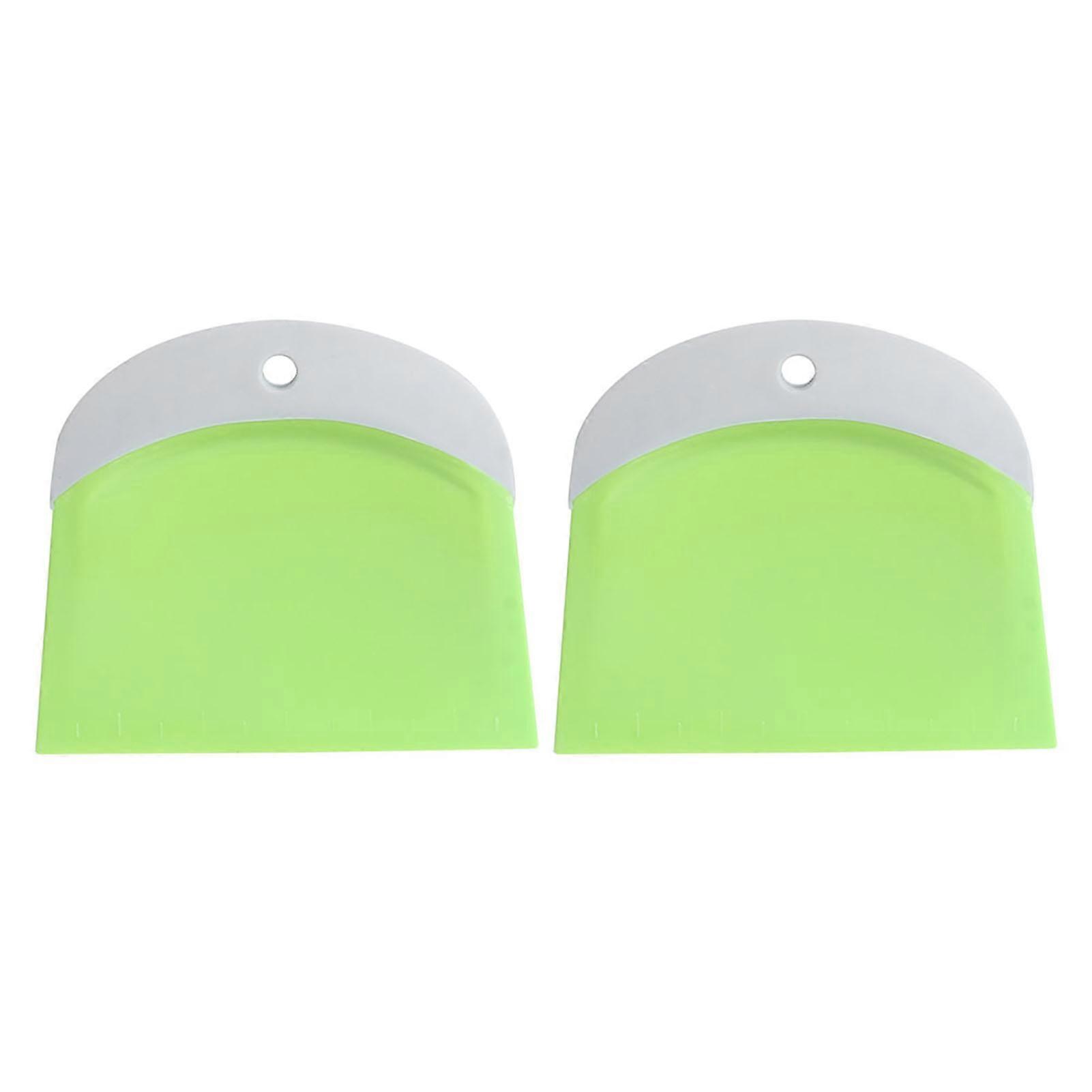2PCS Plastic Cream Scraper Spatula Dough Cutter Kitchen Baking Pastry Tool