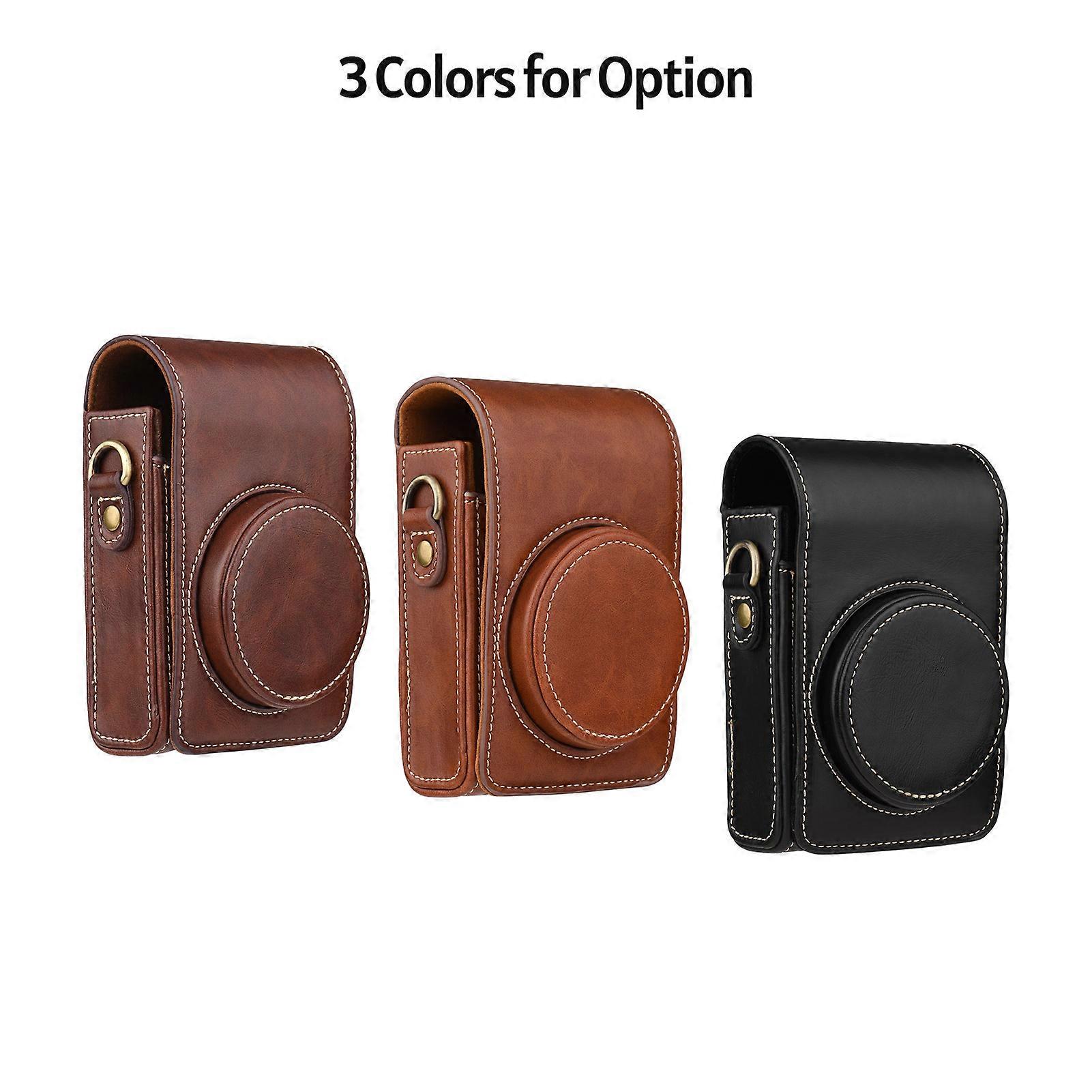 Portable Camera Case Carry Bag Synthetic Leather with Shoulder Strap Replacement for Sony RX100/ RX100 II/ RX100 III/ RX100 IV/ RX100V/ RX100 VI/ RX1