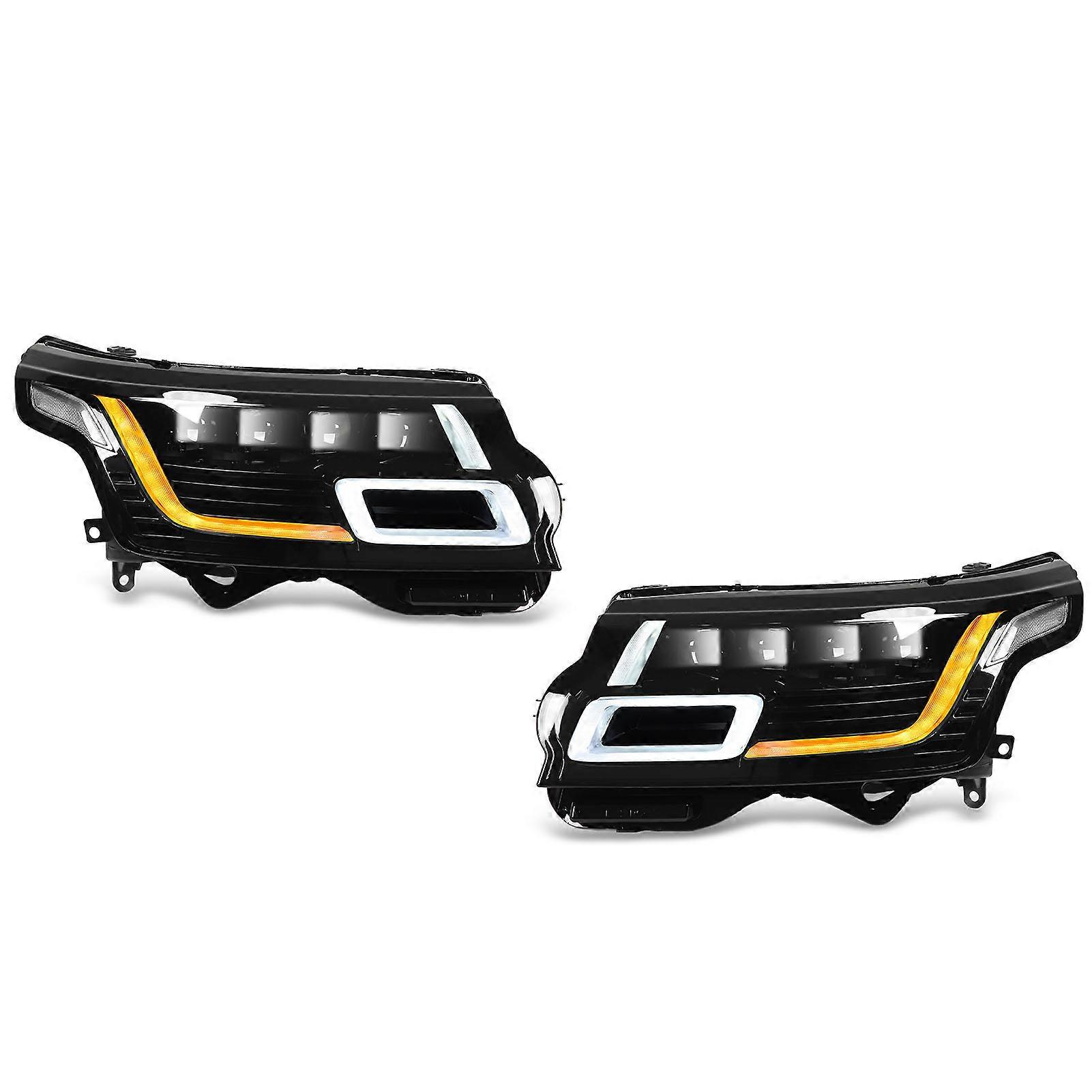 Full LED Matrix Headlights Projector Replacement for Land Rover Range Rover Vogue L405 Pre‑Facelift 2013‑2017 LHD 