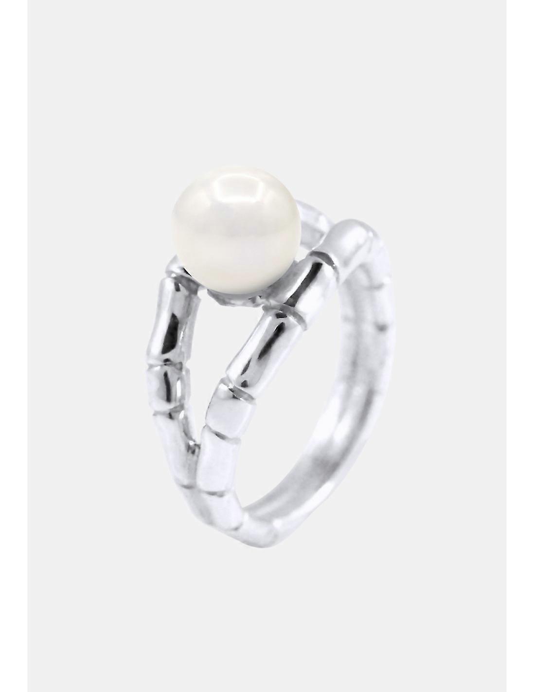 Ringperle der Kultur 8-9 mm Silber - BAMBU