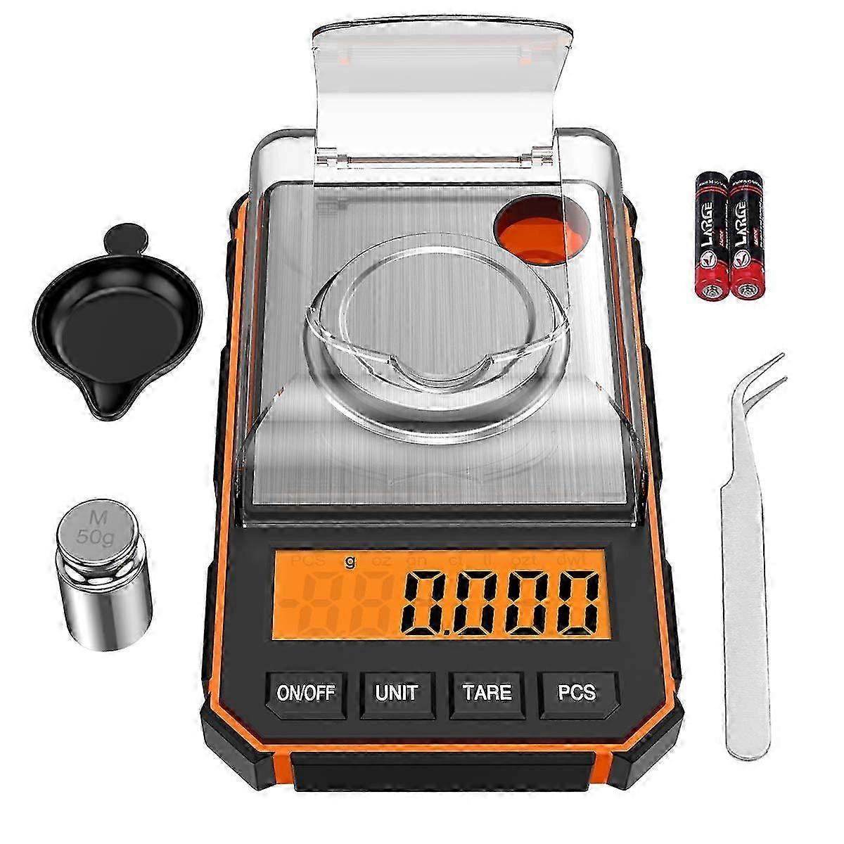 Mini Precision Scale, [50g 0.001g] Digital Pocket Scale with 50g Calibration Weight and Electrostati