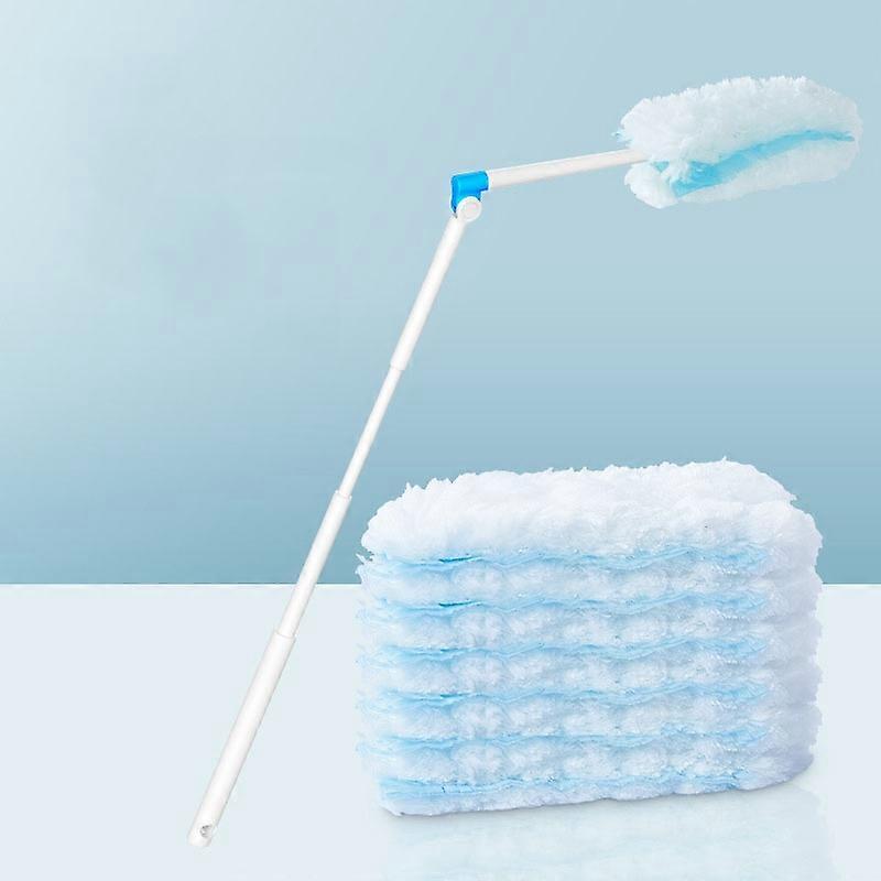 Disposable Household Vacuum Retractable Feather Duster, Style: Long Handle+6 Clothes